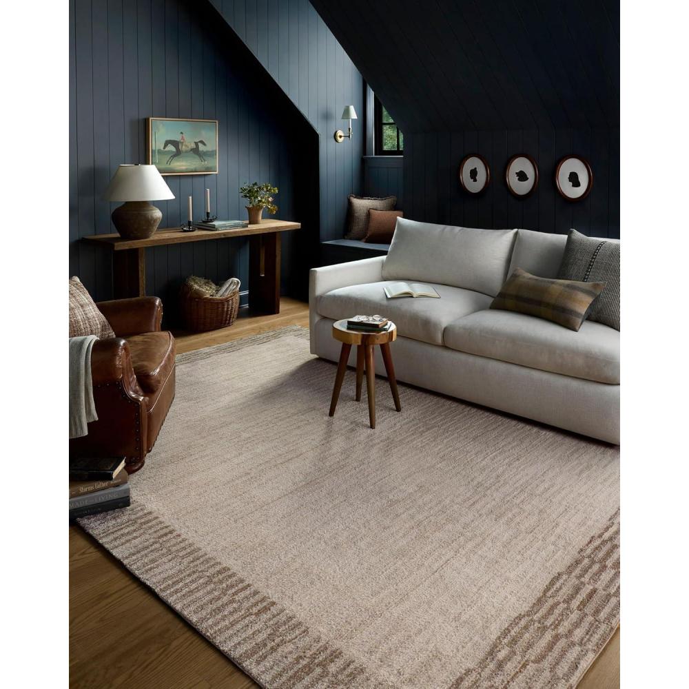 imageLoloi Chris Loves Julia Calvin Collection CLV01 PebbleIvory 710quot x 10 Area Rug Checkered Neutral Soft Living Room Bedroom CarpetIvory  Pebble