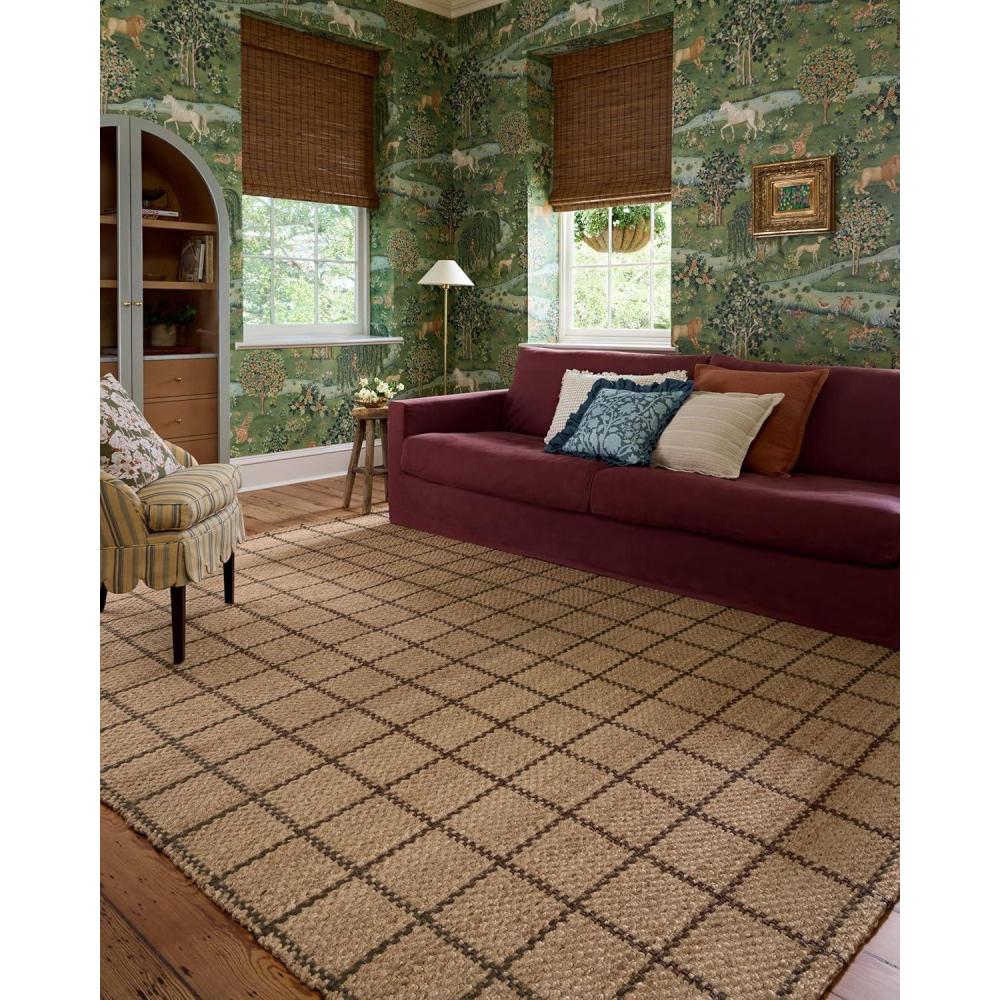 imageLoloi Chris Loves Julia Fletcher Collection FLE01 NaturalBrown 36quot x 56quot 37quot Pile Height Accent RugNatural Brown