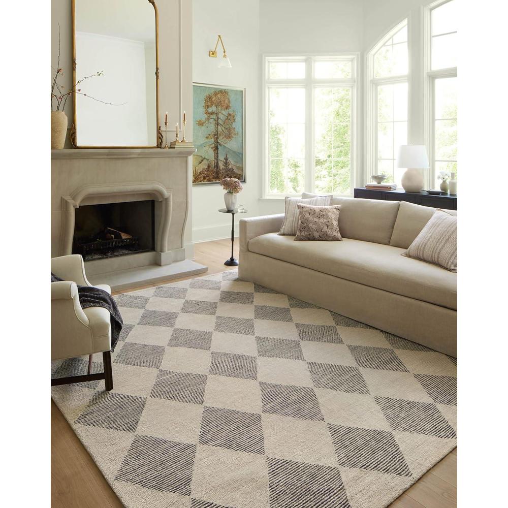 imageLoloi Chris Loves Julia Francis Collection FRA01 SpaGranite 79quot x 99quot Area RugBeige Charcoal
