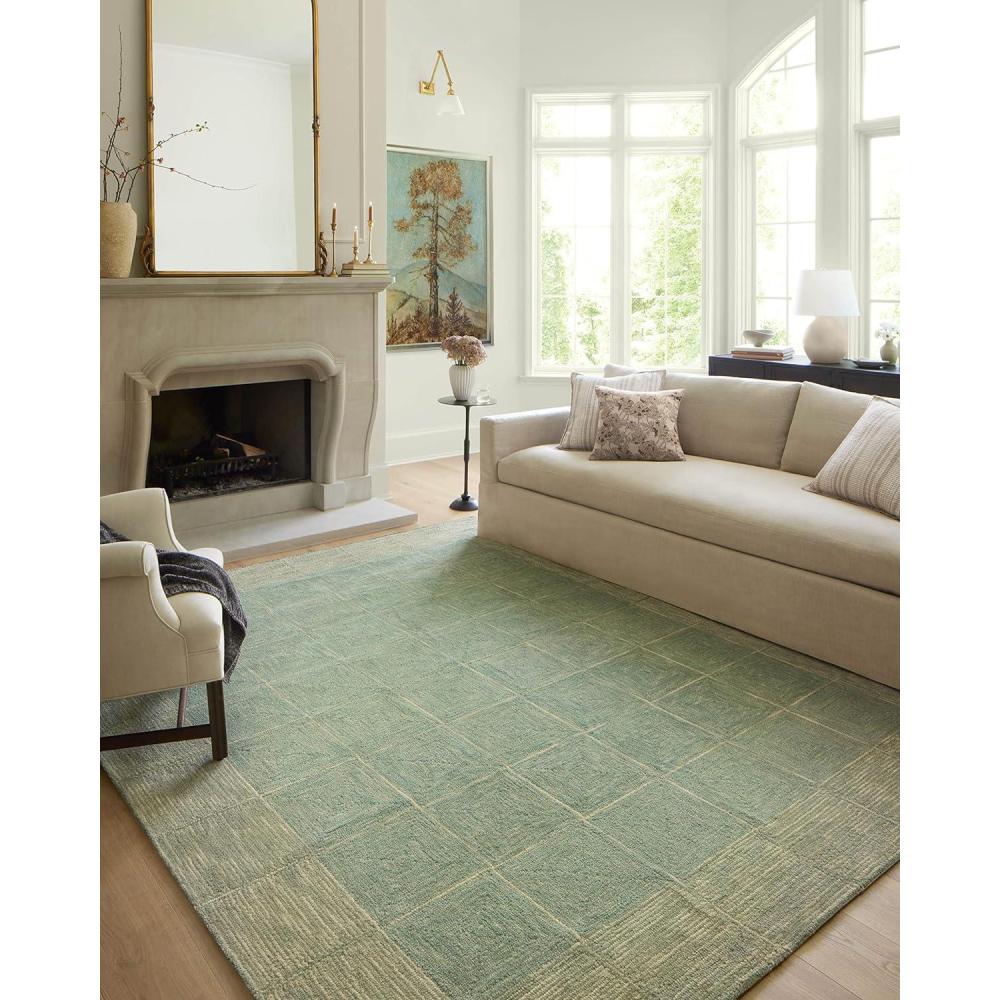 imageLoloi Chris Loves Julia Francis Collection FRA01 SpaGranite 79quot x 99quot Area RugGreen Natural