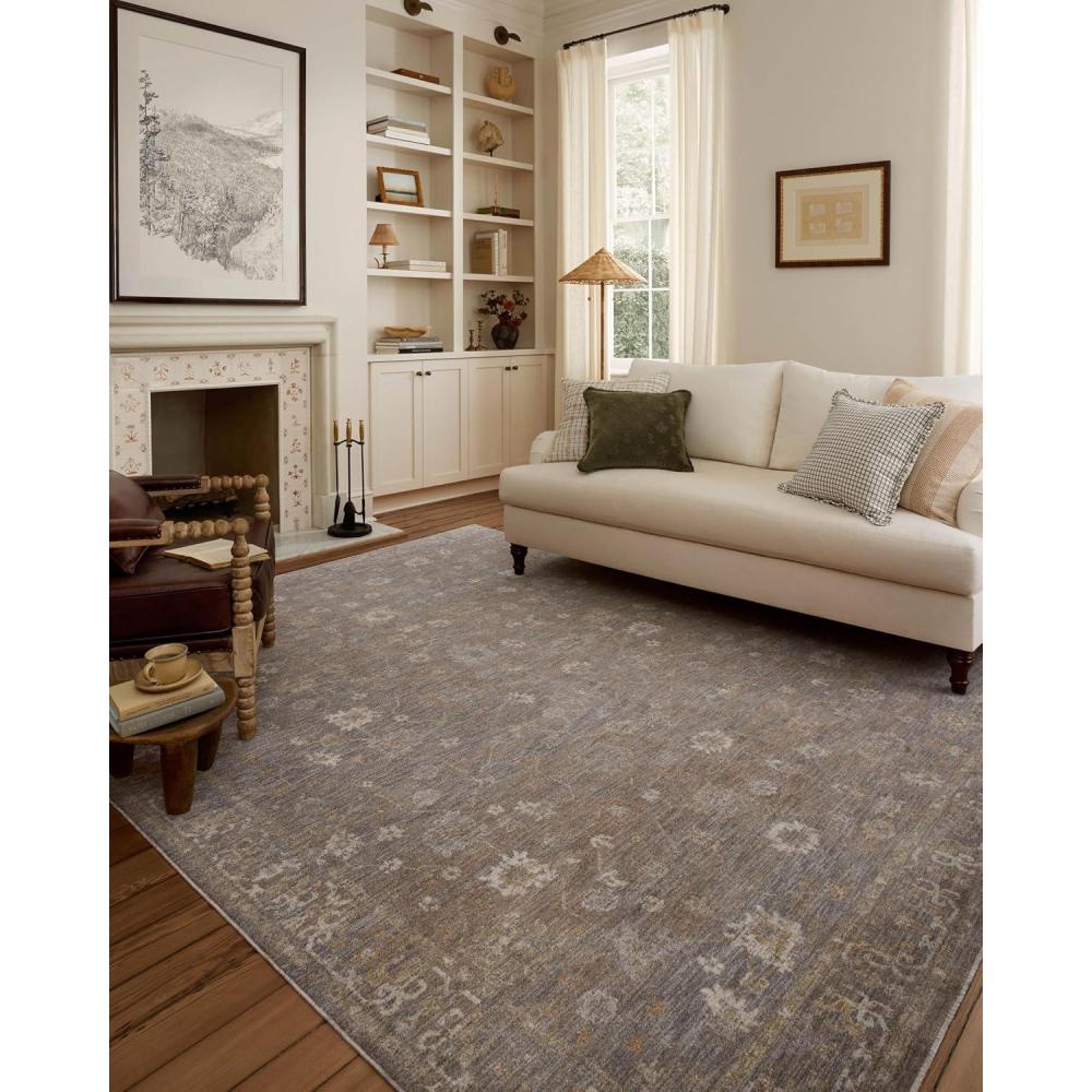 imageLoloi Chris Loves Julia Louisa Collection LOI02 OatmealSlate 710quot x 10 38quot Pile Height Area RugStone Multi