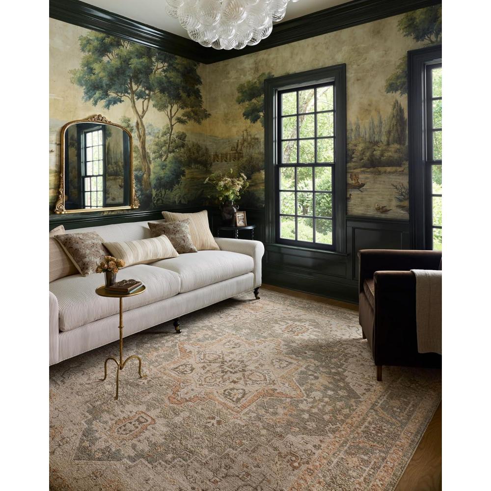 imageLoloi Chris Loves Julia Palma Collection PLM01 BarkNatural 710quot x 10 Area Rug Vintage Style Boho Living Room Bedroom CarpetOlive  Spice