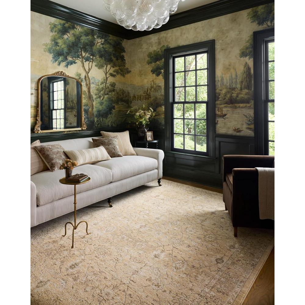 imageLoloi Chris Loves Julia Palma Collection PLM01 BarkNatural 710quot x 10 Area Rug Vintage Style Boho Living Room Bedroom CarpetWheat  Bark
