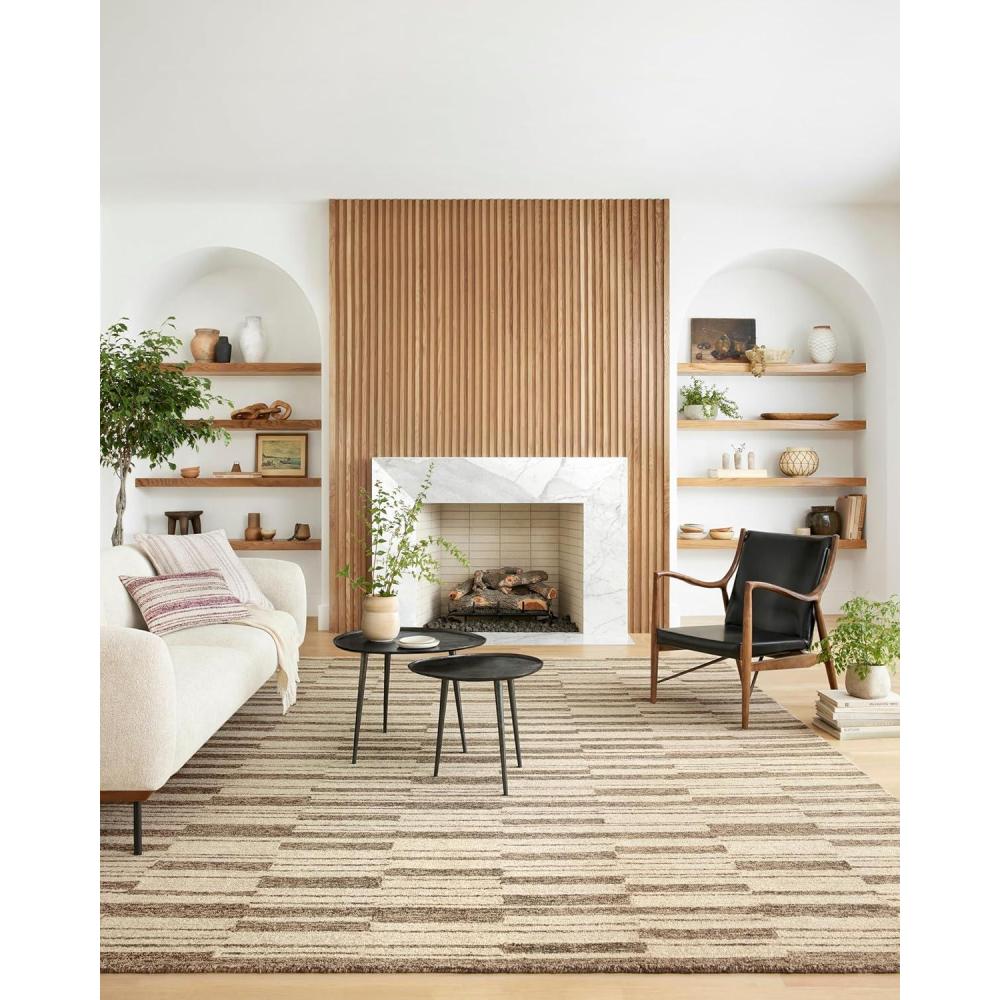 imageLoloi Chris Loves Julia Polly Collection POL03 Accent Rug 23quot x 39quot AntiqueMist Rectangular 038quot ThickBeige Tobacco