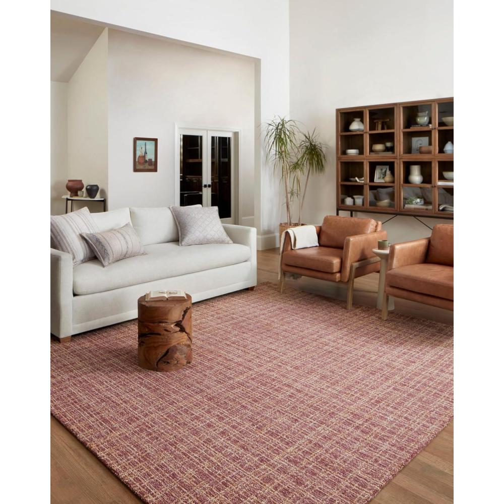 imageLoloi Chris Loves Julia Polly Collection POL03 Accent Rug 23quot x 39quot AntiqueMist Rectangular 038quot ThickBerry Natural