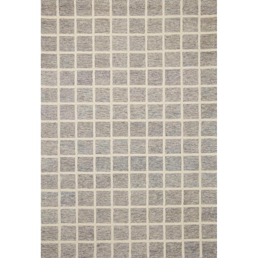 imageLoloi Chris Loves Julia Polly Collection POL05 Area Rug 79quot x 99quot SlateIvory Rectangular 038quot ThickSlate Ivory