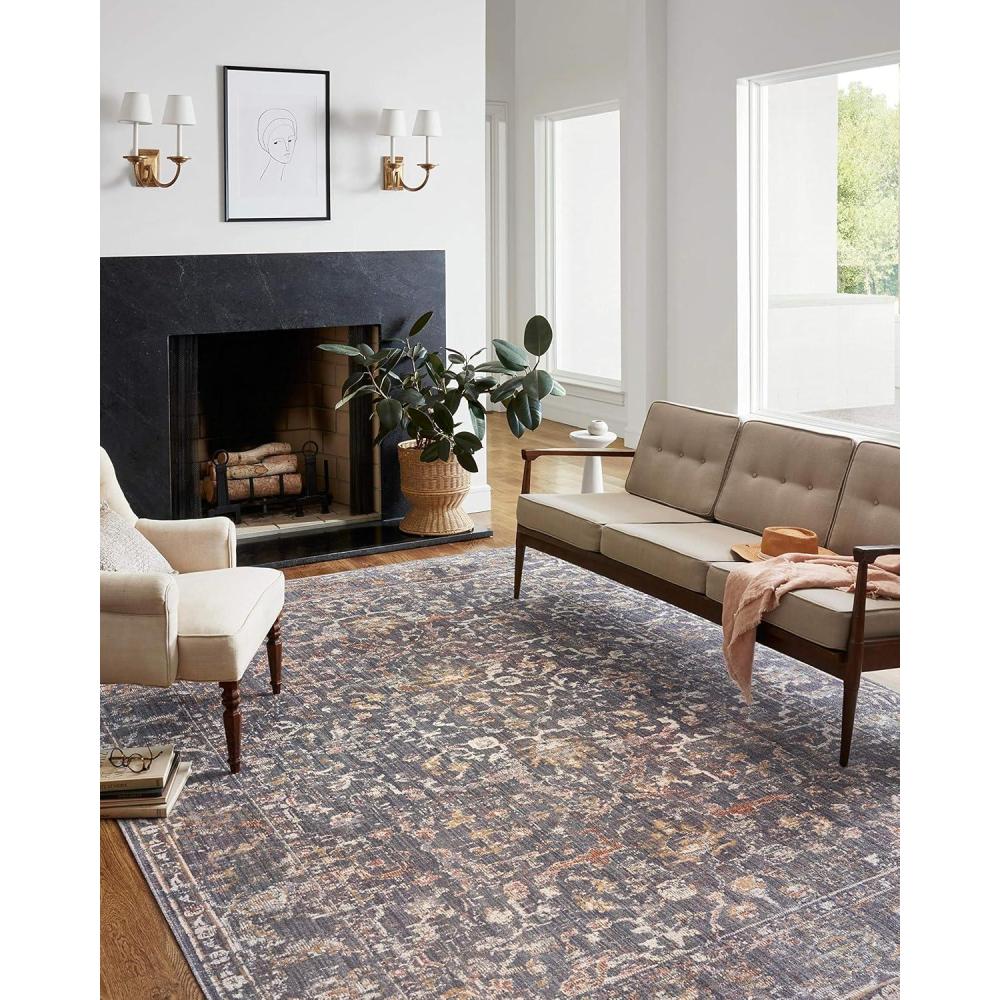 imageLoloi Chris Loves Julia Rosemarie 710quot x 10 Area Rug in SageBlush Classic NoShed Area Rug Soft Living Room Rug Antique Inspired Modern Rug for Living Area Bedroom Dining RoomGraphite Multi