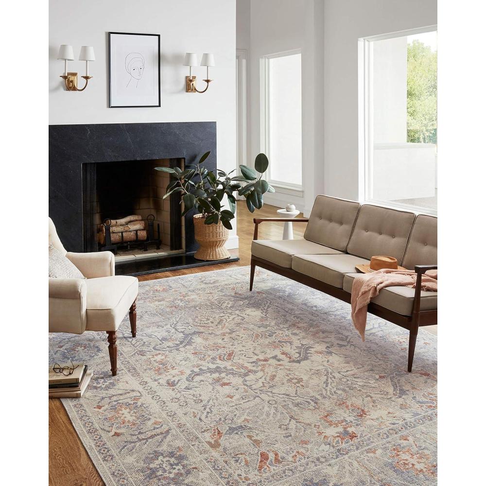 imageLoloi Chris Loves Julia Rosemarie 710quot x 10 Area Rug in SageBlush Classic NoShed Area Rug Soft Living Room Rug Antique Inspired Modern Rug for Living Area Bedroom Dining RoomOatmeal Lavender