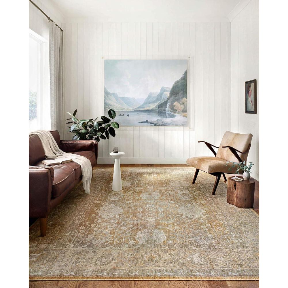 imageLoloi Chris Loves Julia Rosemarie 710quot x 10 Area Rug in SageBlush Classic NoShed Area Rug Soft Living Room Rug Antique Inspired Modern Rug for Living Area Bedroom Dining RoomGold Sand