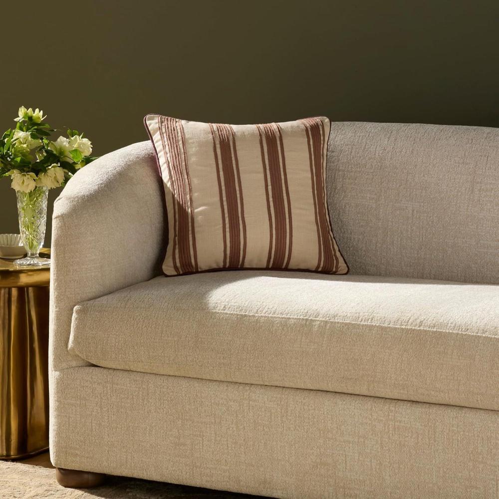 imageLoloi Chris Loves Julia Verona Collection PCJ0033 Ivory 12 x 27 Cover Only PillowChestnut
