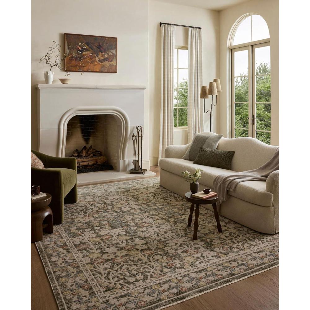 imageLoloi Clarisse Collection CLS05 OliveMulti 710quot x 102quot Fringe Area RugOlive  Multi