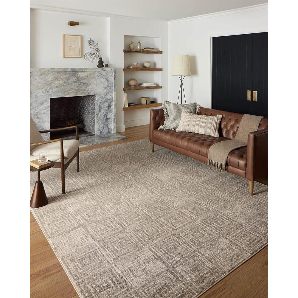 imageLoloi Darby Collection DAR07 PebbleSand 710quot x 10 Area RugBeige  Grey