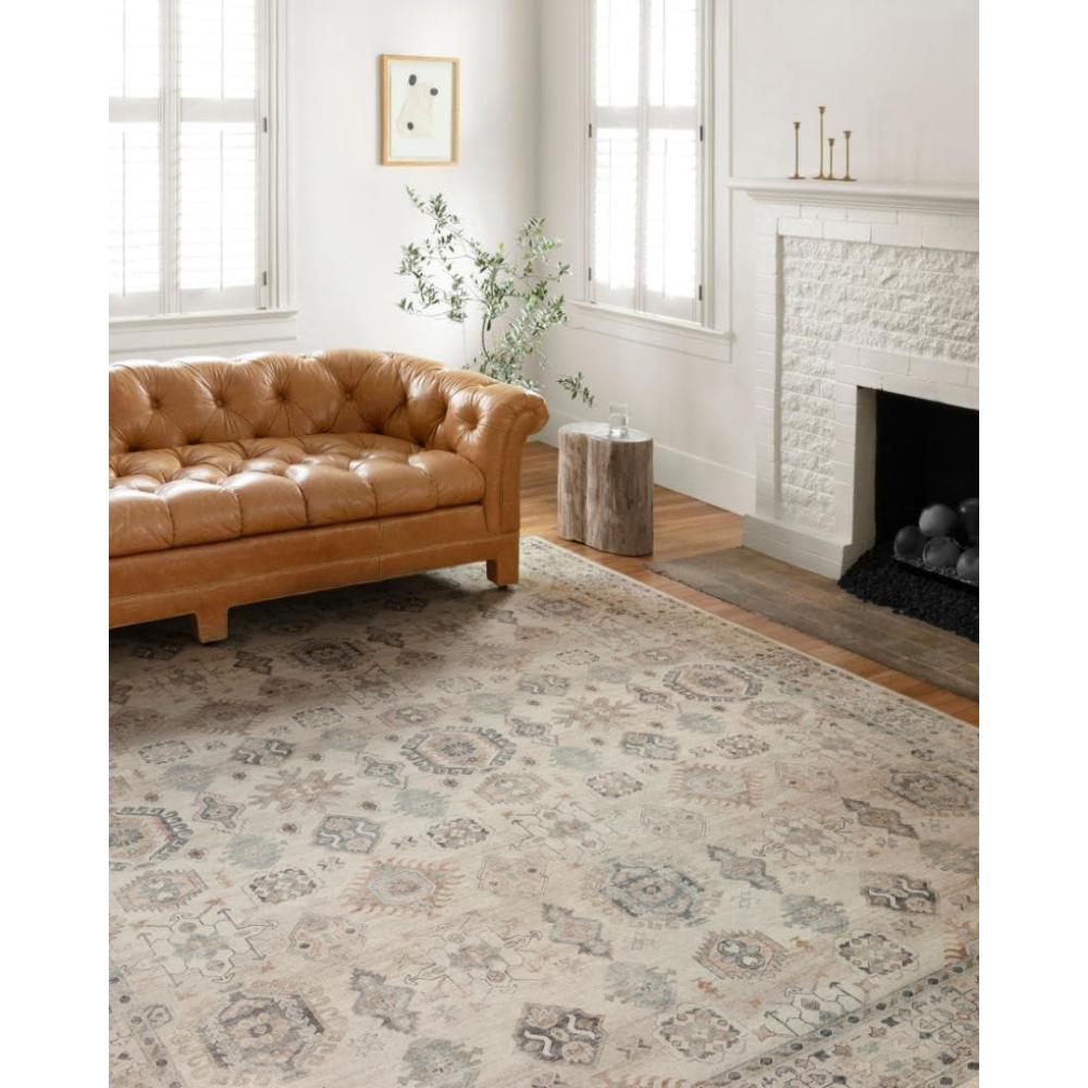 imageLoloi Hathaway Collection HTH03 JavaMulti 90quot x 120quot 25quot Thick Area Rug Soft Durable Printed Modern Low Pile NonShedding Easy Clean Living Room RugBeige  Multi