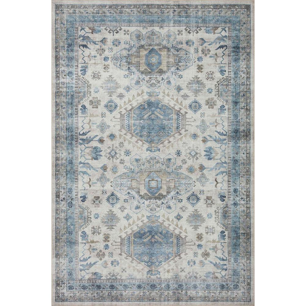 imageLoloi Heidi Collection HEI02 SageMulti 86quot x 116quot Area RugIvory  Ocean