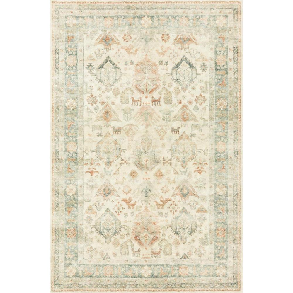 imageLoloi II Rosette DenimFog 76quot x 96quot Area RugBeige Multi