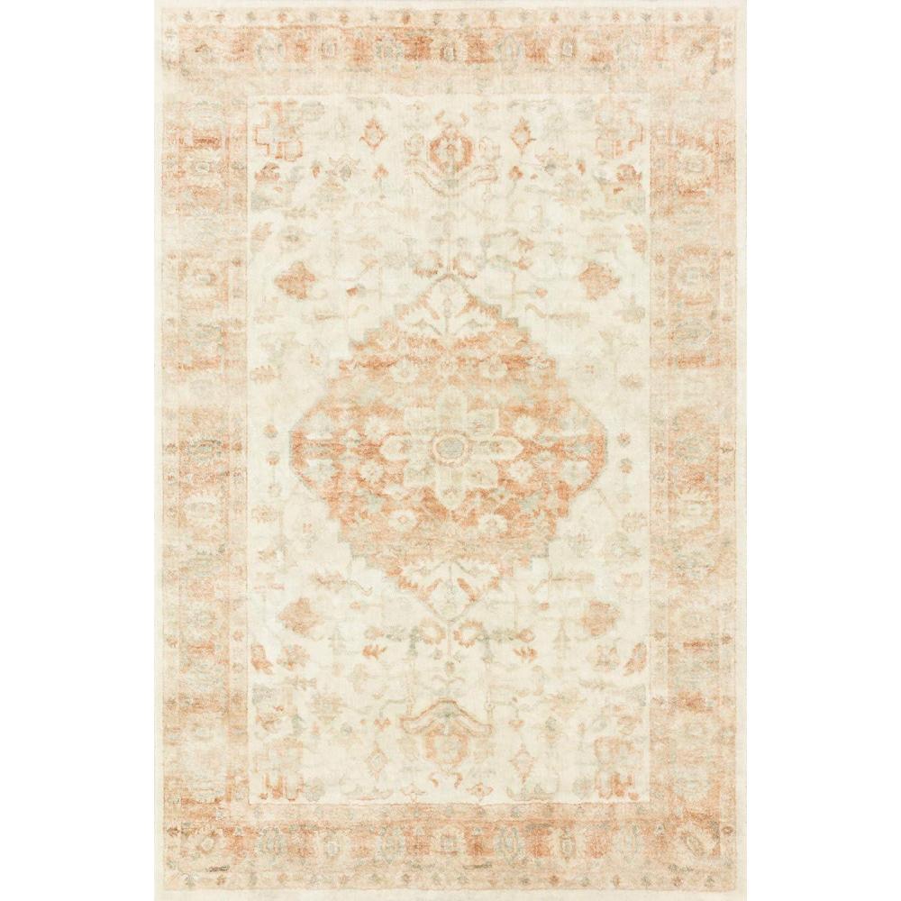 imageLoloi II Rosette DenimFog 76quot x 96quot Area RugIvory Terracotta