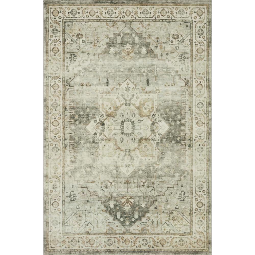 imageLoloi II Rosette DenimFog 76quot x 96quot Area RugSage  Beige