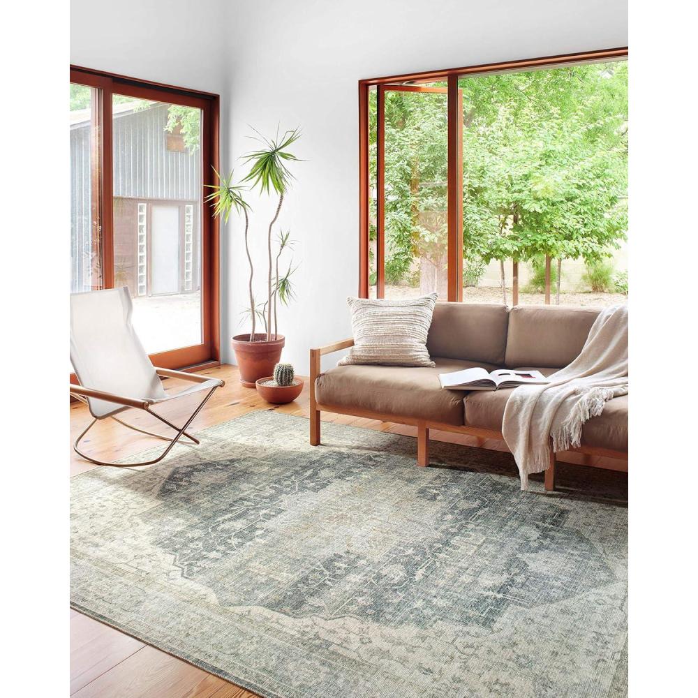 imageLoloi II Skye Collection SKY13 NaturalSand 76quot x 96quot Area RugCharcoal  Dove
