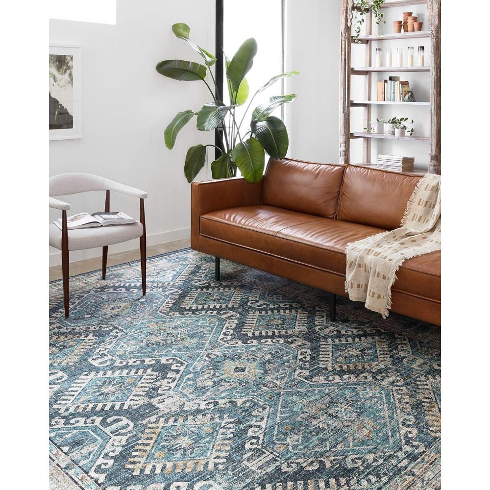imageLoloi II Skye Collection SKY13 NaturalSand 76quot x 96quot Area RugDenim Natural
