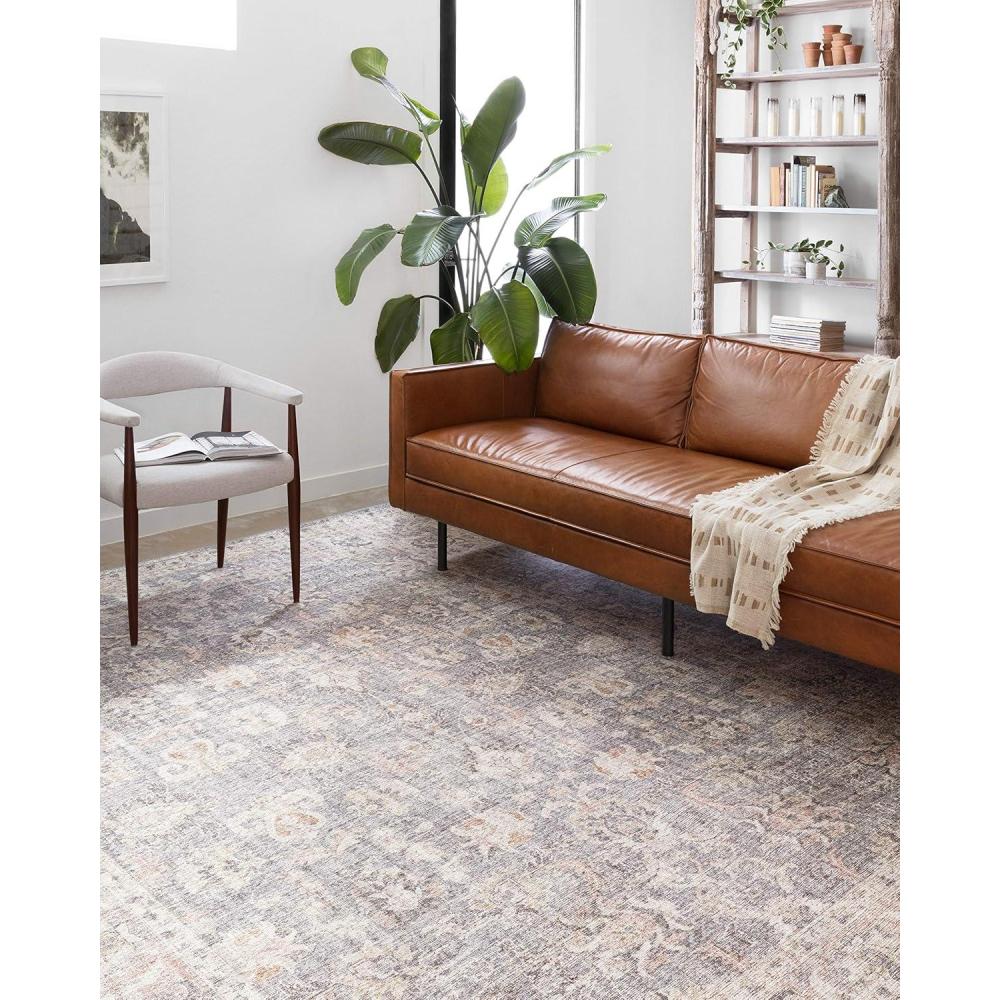 imageLoloi II Skye Collection SKY13 NaturalSand 76quot x 96quot Area RugGrey  Apricot