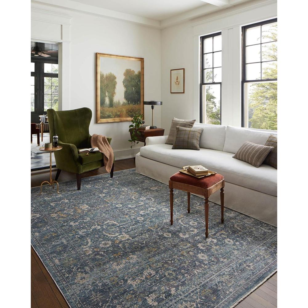 imageLoloi Jean Stoffer Bradbury Collection Midnight ampamp Multi 26quot x 80quot Runner Rug Modern ampamp Traditional Area Rugs for Living Room Bedroom Entryway ampamp Hallway No Shed High Traffic Area Decor RugOcean Gold