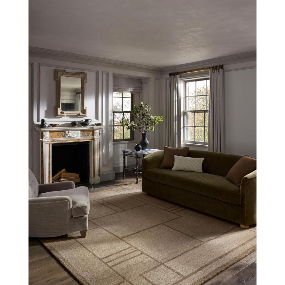 imageLoloi Jeremiah Brent Barrow Collection BAR02 MossBeige 23quot x 39quot Accent RugBeige Taupe