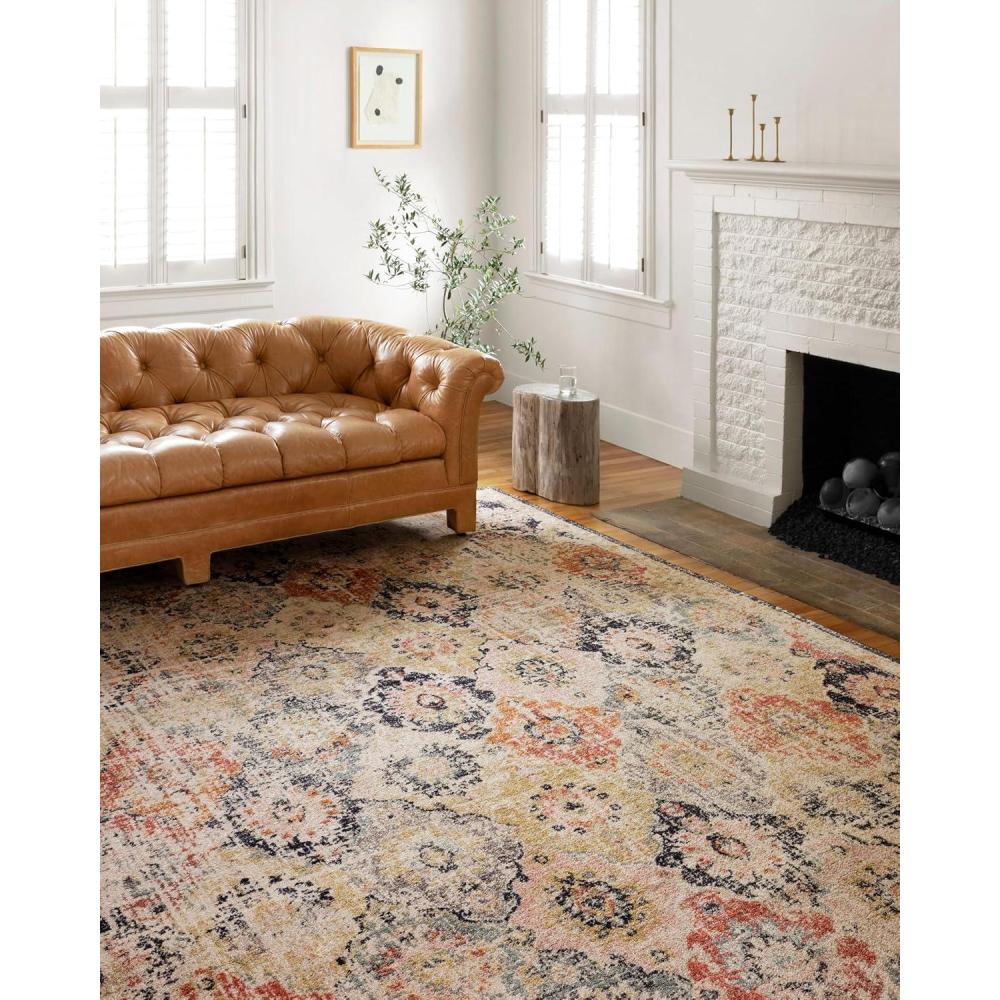 imageLoloi Jocelyn Collection JOC01 SandMulti 710quot x 10 38quot Thick Area RugKhaki Multi