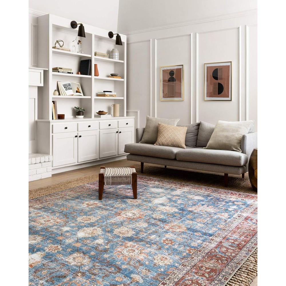 imageLoloi Loren Collection LQ03 SandTaupe 84quot x 116quot Area RugBlue Brick