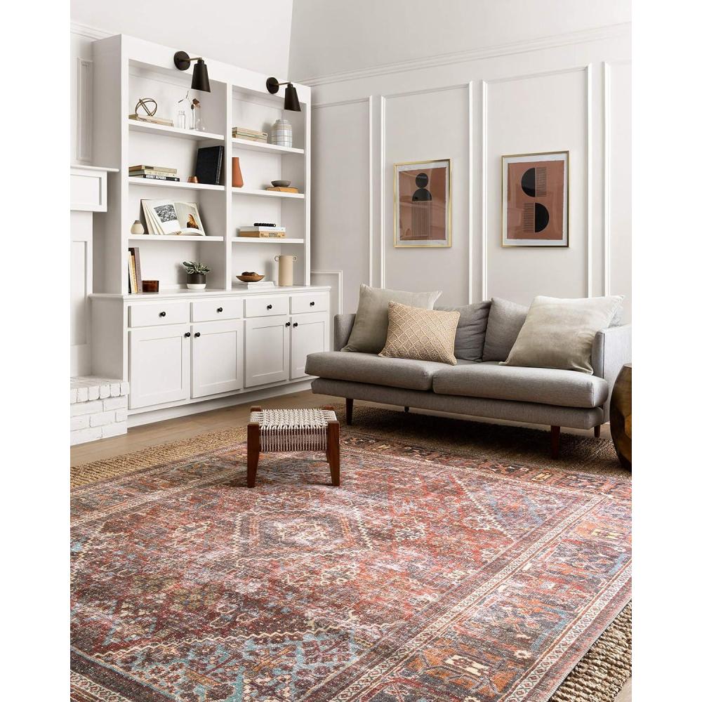 imageLoloi Loren Collection LQ03 SandTaupe 84quot x 116quot Area RugBrick Midnight