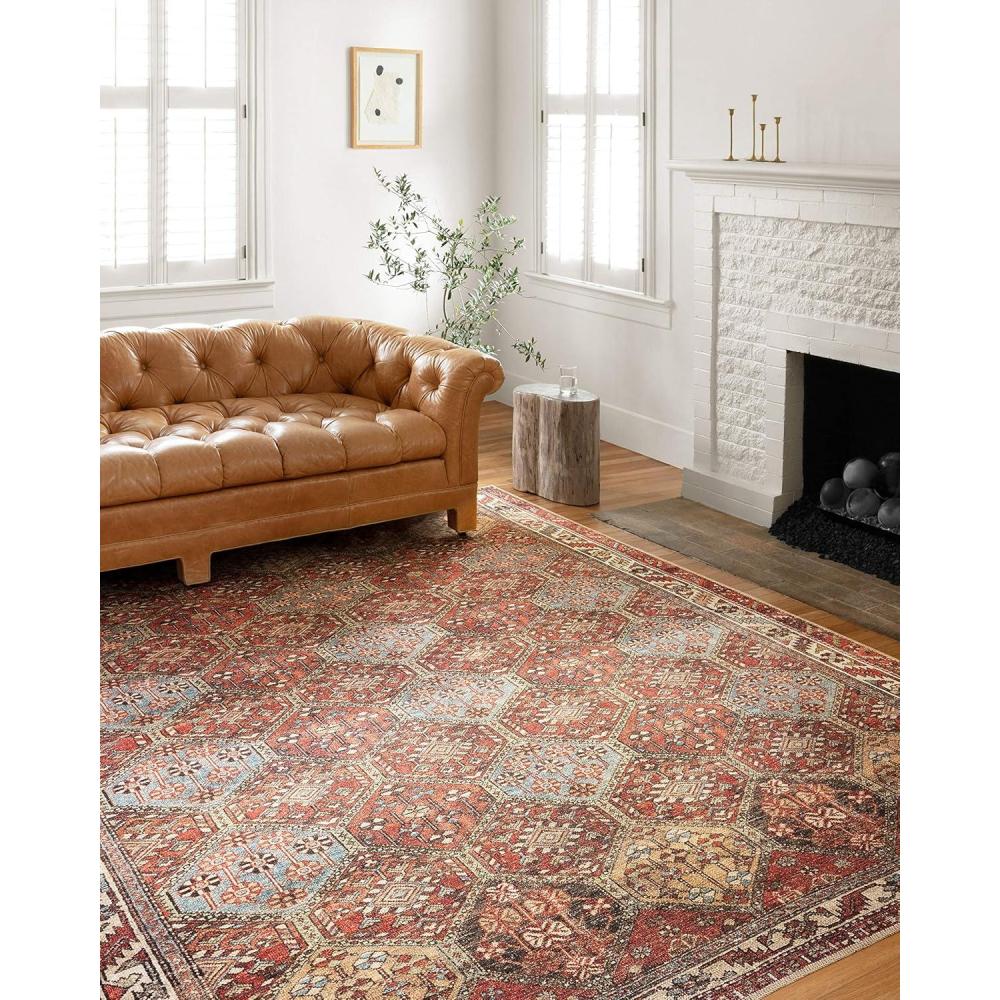 imageLoloi Loren Collection LQ03 SandTaupe 84quot x 116quot Area RugSpice  Multi
