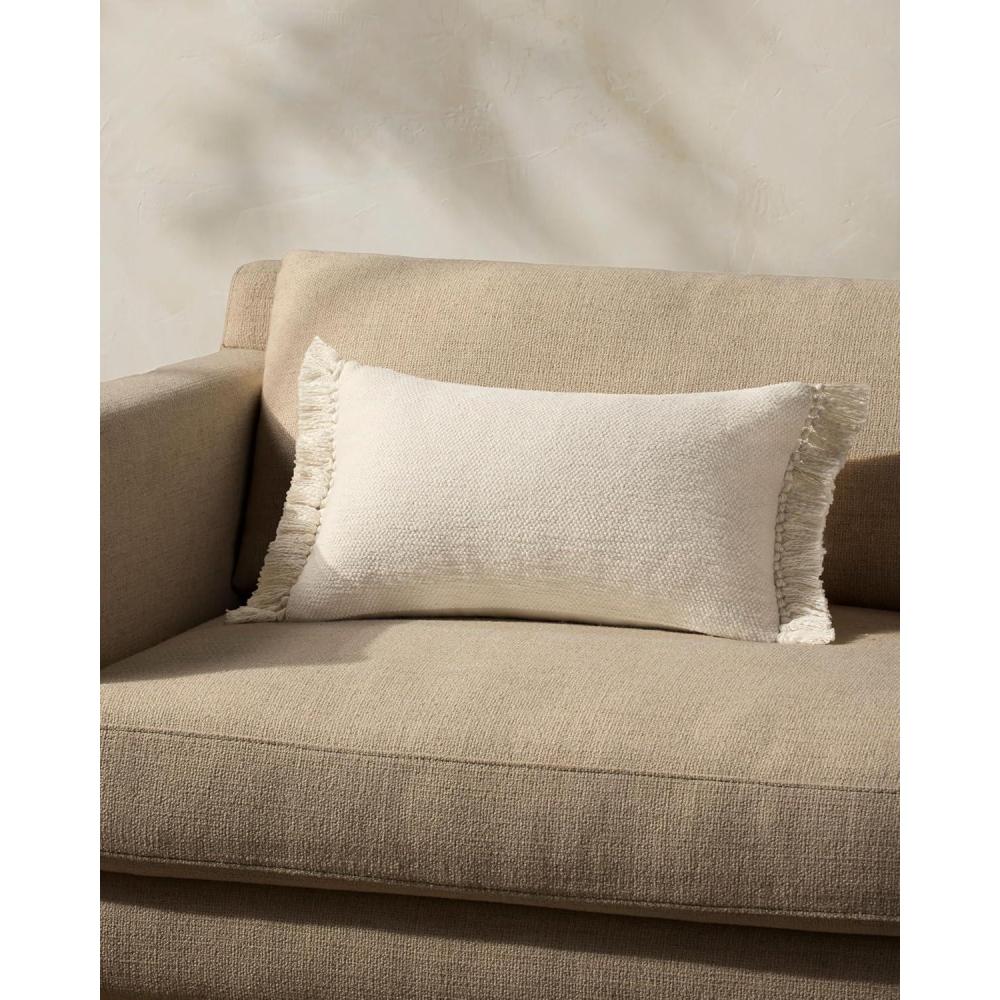 imageLoloi Magnolia Home by Joanna Gaines Jett Collection PMH0063 Navy 13 x 21 Cover wPoly PillowIvory