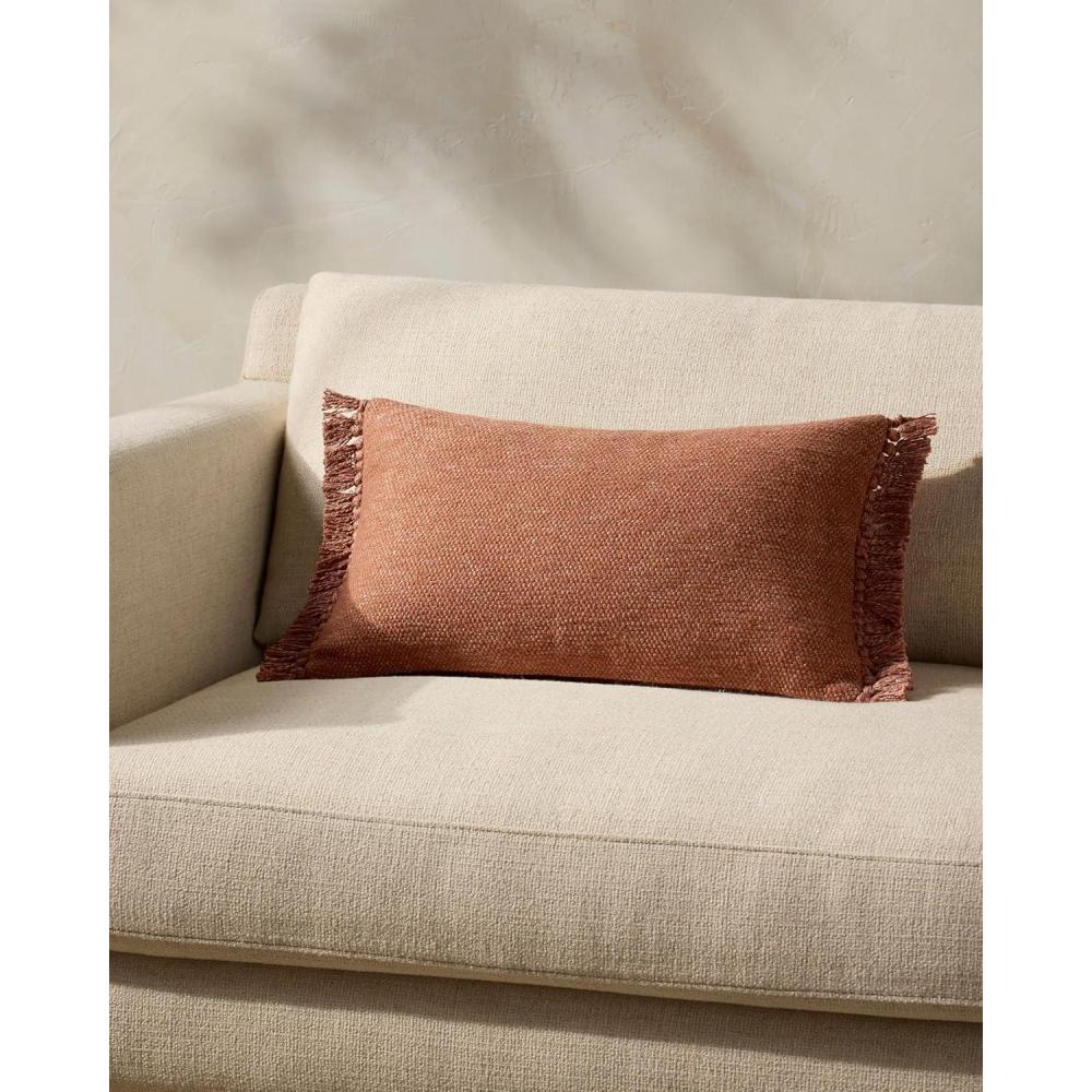 imageLoloi Magnolia Home by Joanna Gaines Jett Collection PMH0063 Navy 13 x 21 Cover wPoly PillowRust