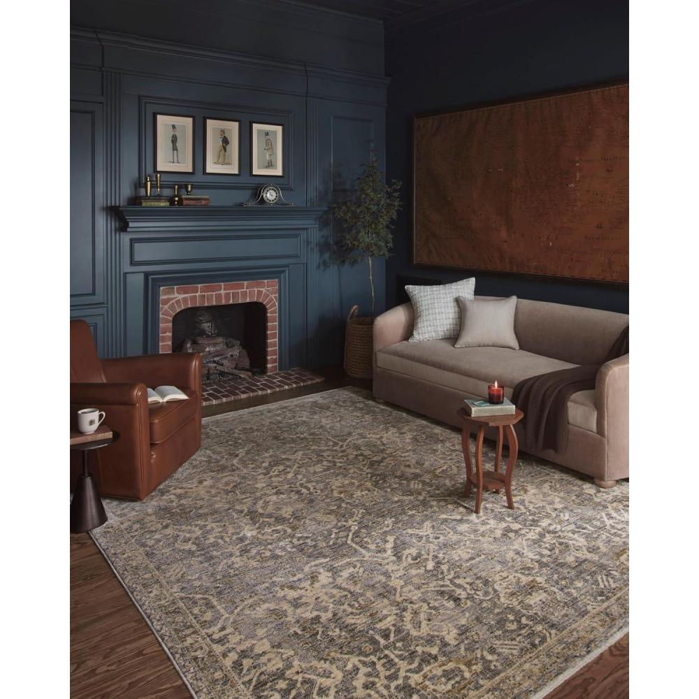 imageLoloi Magnolia Home by Joanna Gaines Junie Collection JUE06 LagoonNatural 710quot x 102quot 38quot Pile Height Area RugBlue Natural