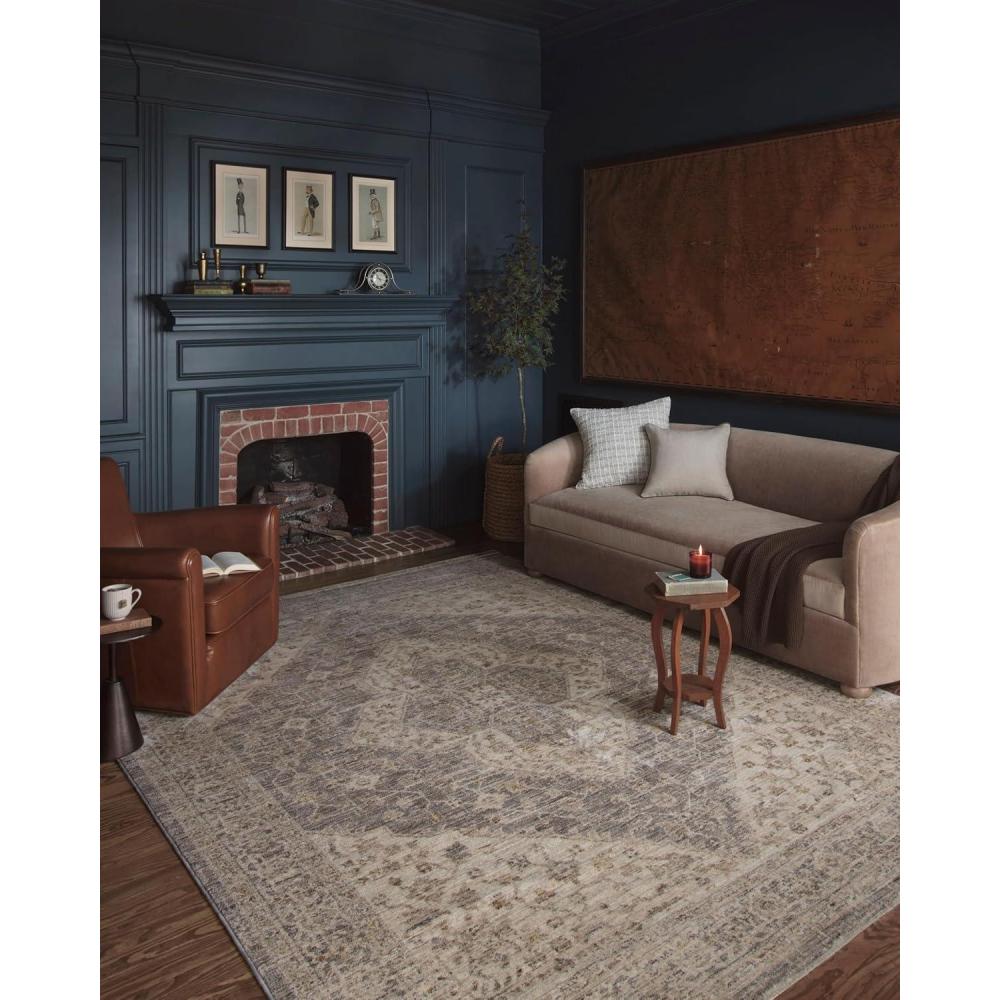 imageLoloi Magnolia Home by Joanna Gaines Junie Collection JUE06 LagoonNatural 710quot x 102quot 38quot Pile Height Area RugDenim Natural