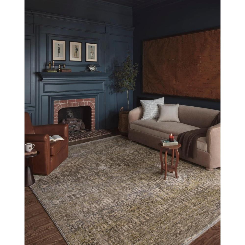 imageLoloi Magnolia Home by Joanna Gaines Junie Collection JUE06 LagoonNatural 710quot x 102quot 38quot Pile Height Area RugMoss Natural