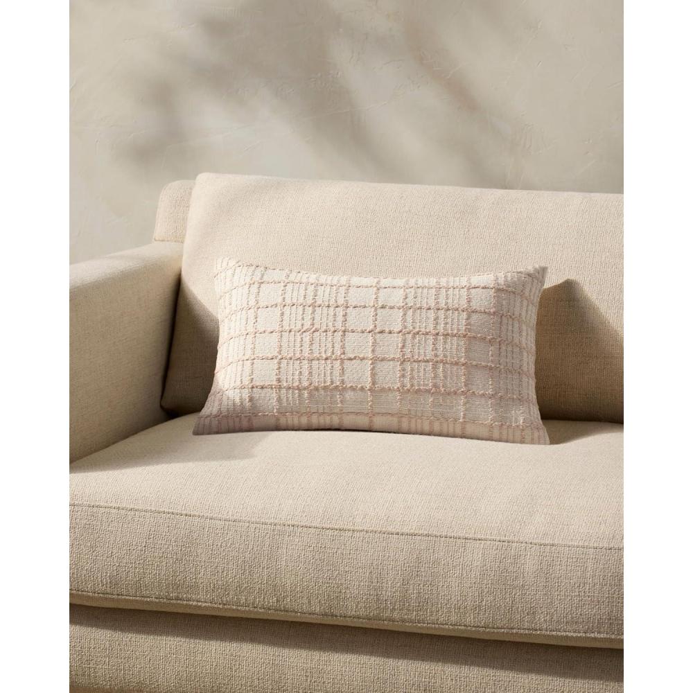 imageLoloi Magnolia Home by Joanna Gaines Liv Collection PMH0064 Beige 13 x 21 Cover wPoly PillowBeige