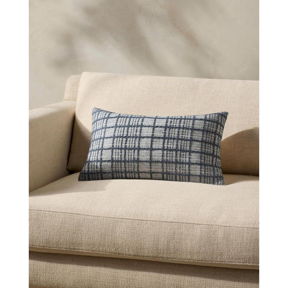 imageLoloi Magnolia Home by Joanna Gaines Liv Collection PMH0064 Beige 13 x 21 Cover wPoly PillowNavy
