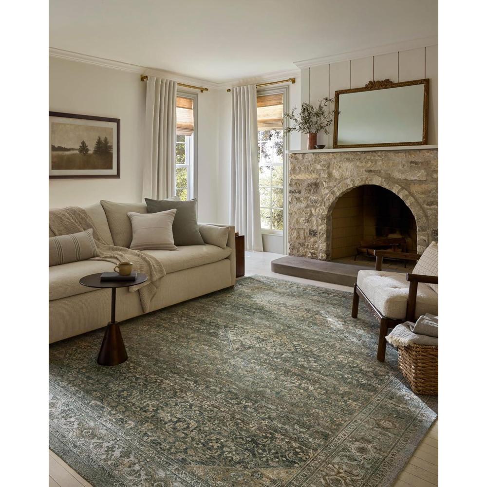 imageLoloi Magnolia Home by Joanna Gaines Wimberly Collection WYM01 EarthMulti 79quot x 99quot Area RugLagoon Wheat