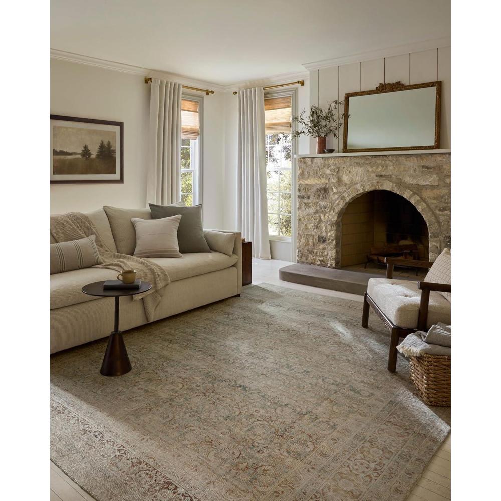 imageLoloi Magnolia Home by Joanna Gaines Wimberly Collection WYM01 EarthMulti 79quot x 99quot Area RugSky Copper