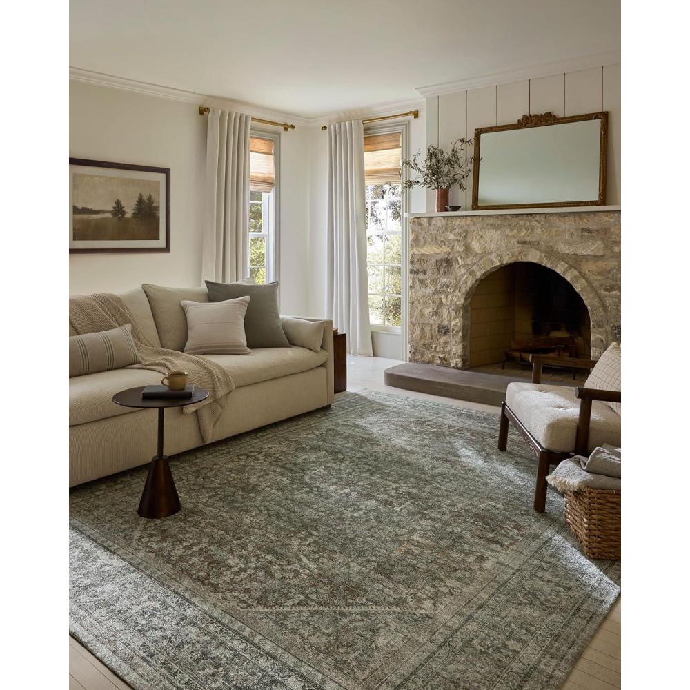 imageLoloi Magnolia Home by Joanna Gaines Wimberly Collection WYM01 EarthMulti 79quot x 99quot Area RugTobacco Rust