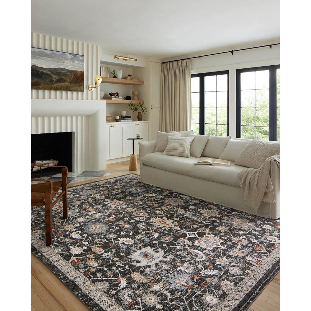 imageLoloi Odette Collection ODT03 IvoryBeige 710quot x 10 Area RugCharcoal Multi