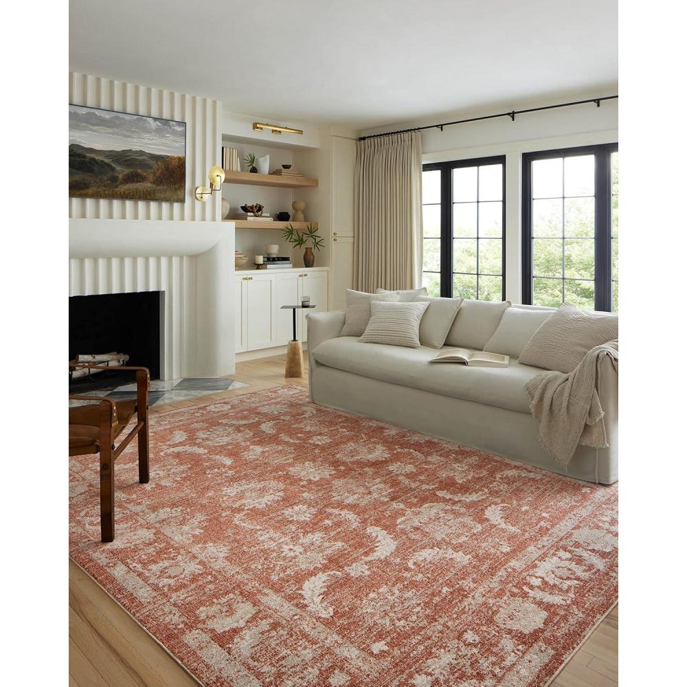 imageLoloi Odette Collection ODT03 IvoryBeige 710quot x 10 Area RugRust Ivory