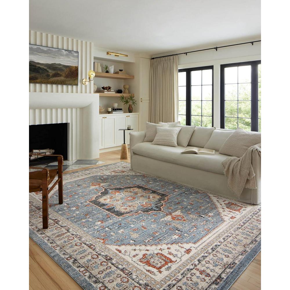imageLoloi Odette Collection ODT03 IvoryBeige 710quot x 10 Area RugSky Multi