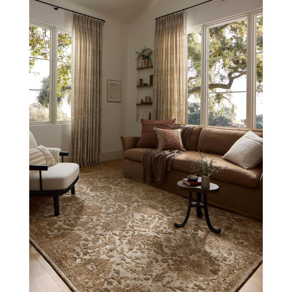 imageLoloi Percival Collection PCV06 MossNatural 50quot x 76quot Area RugIvory  Natural