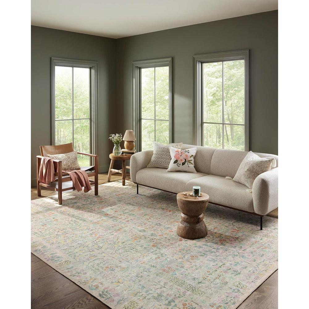 imageLoloi Rifle Paper Co Maison Collection MAO07 Khaki 76quot x 96quot 19quot Pile Height Area RugKhaki
