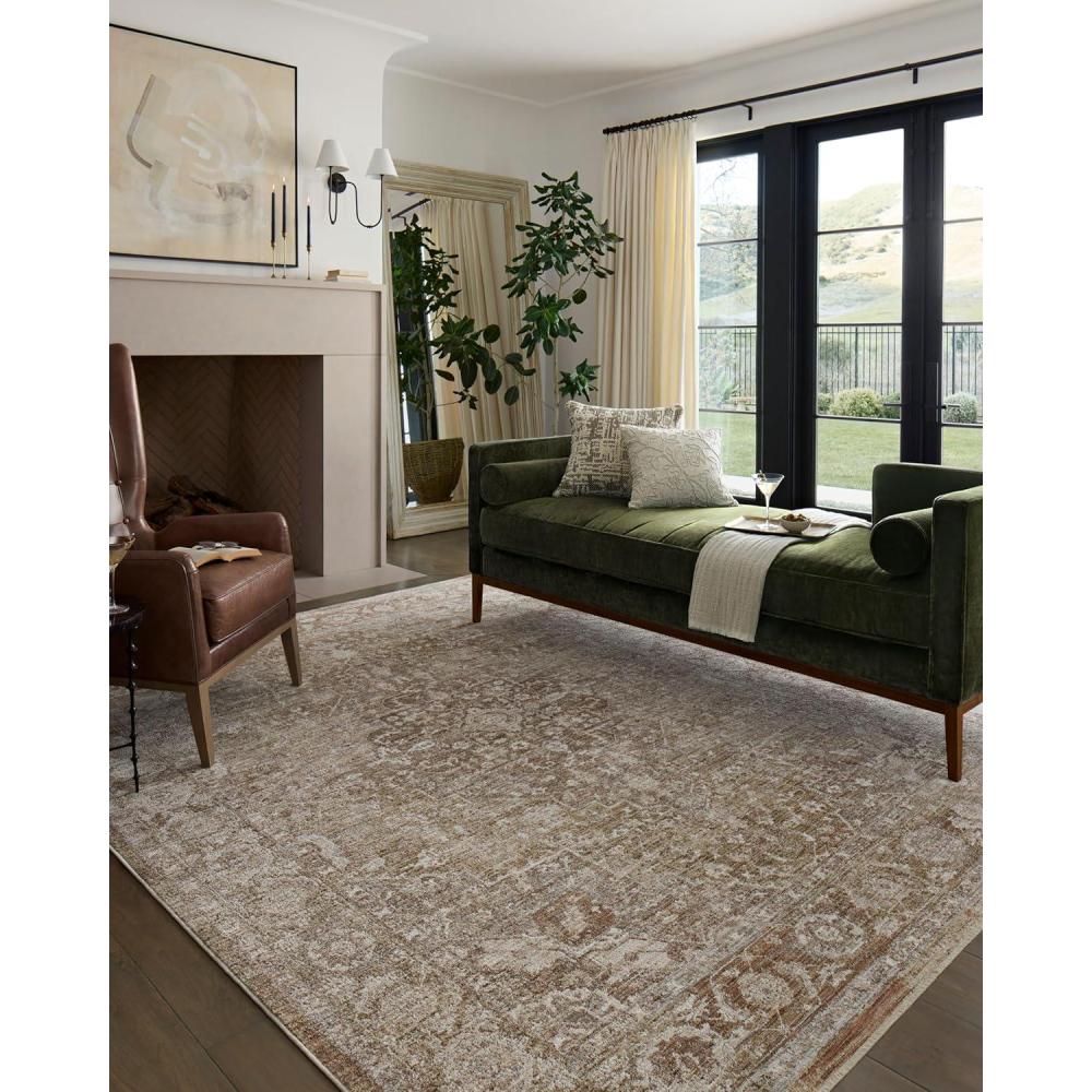 imageLoloi Tabitha Collection TAI02 TaupePebble 96quot x 13 Area RugNatural Clay
