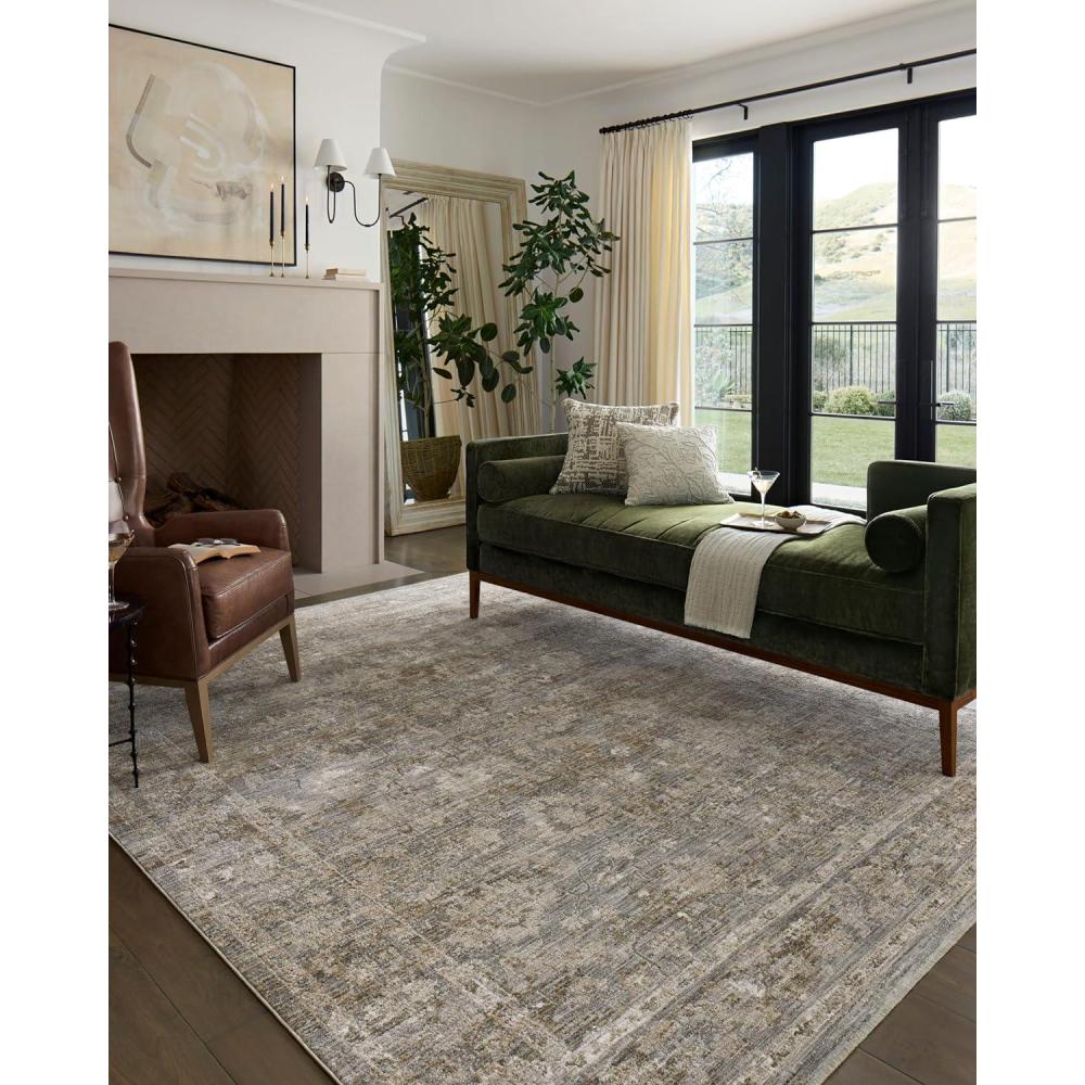 imageLoloi Tabitha Collection TAI02 TaupePebble 96quot x 13 Area RugSlate Natural