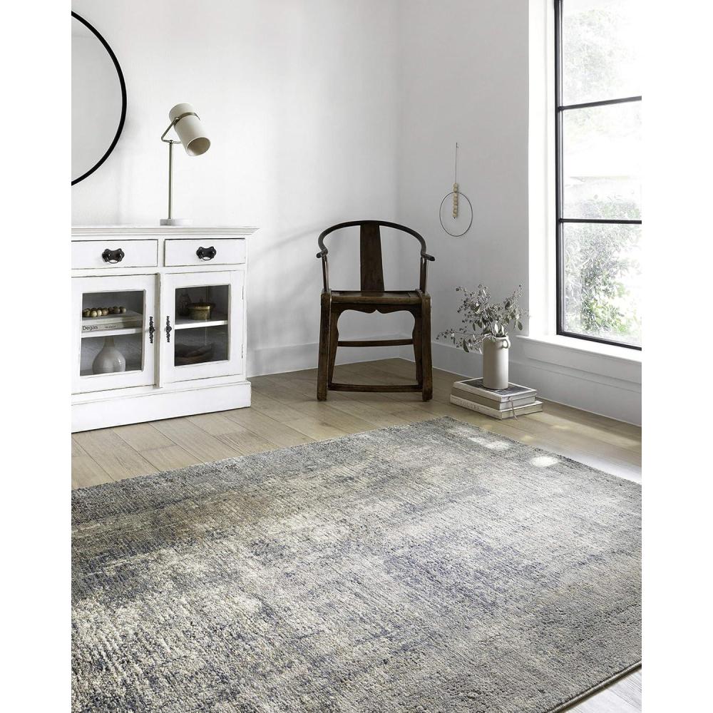 imageLoloi Teagan Collection TEA01 NaturalLt Grey 711quot x 106quot Area Rug Large Soft Neutral Rug HighTraffic for Living Room Bedroom Home Office Dining AreaDenim  Slate