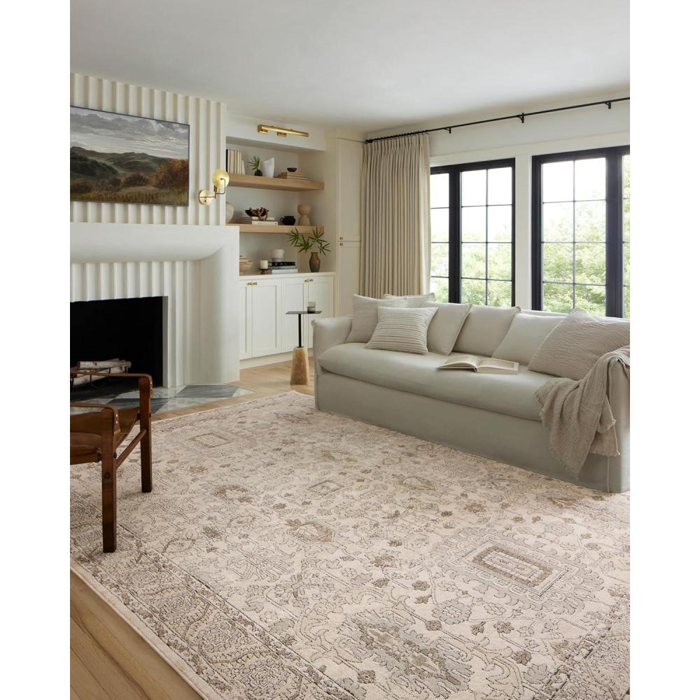 imageLoloi Teagan Collection TEA01 NaturalLt Grey 711quot x 106quot Area Rug Large Soft Neutral Rug HighTraffic for Living Room Bedroom Home Office Dining AreaIvory Sand