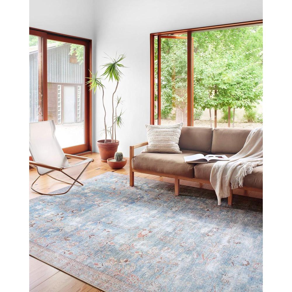 imageLoloi Wynter Collection WYN02 AuburnMulti 86quot x 116quot Area Rug 13quot Thick Area Rug Soft Durable Printed Vintage Inspired Low Pile NonShedding Easy Clean Living Room RugTeal Multi